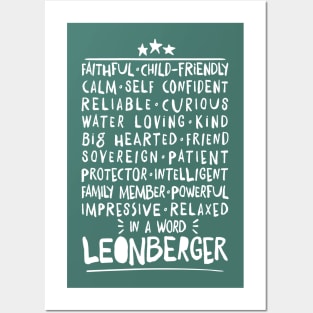 Leonberger Dog Character Traits white Posters and Art